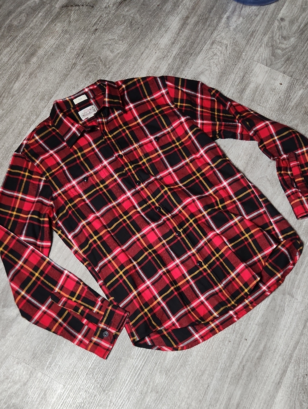 J. Crew Red and Black Plaid Button-Down Shirt